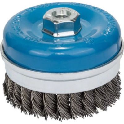 1 Brosse Boisseau Pour Meuleuse a Fils Torsades 0,8mm 100mm-1608614002