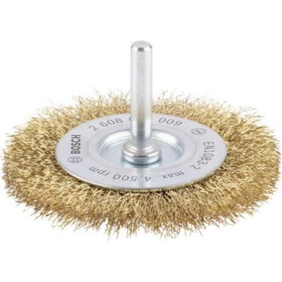 Brosse circulaire à fils laitonnés 75 mm 0 2 mm 4500 U/ min 10 mm 1pc