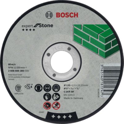 Disque EXPERT à tronçonner BOSCH à moyeu déporté Spécial Pierre 125X2.5 MM 2608600222 - vue 6