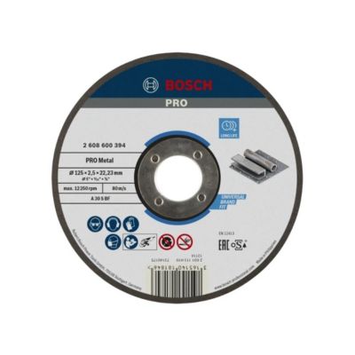 Disque EXPERT à tronçonner BOSCH à moyeu plat Spécial métaux 125X2.5 MM 2608600394 - vue 2