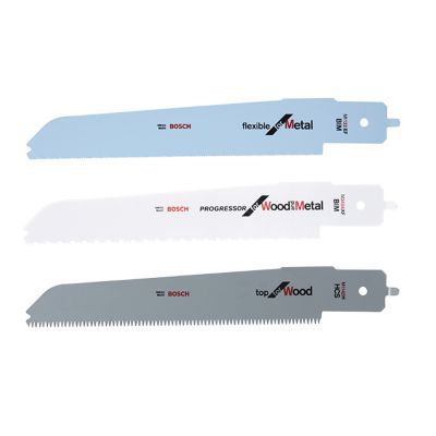 Lot de 3 lames scie sabre pour scie égoïne Bosch