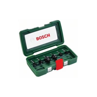 Coffret de 6 fraises au carbure BOSCH - queue de 6mm - pour rainurer et profiler