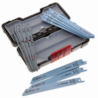 Coffret 15 lames scie sabre Bosch Professional - bois et métal - 2607010901
