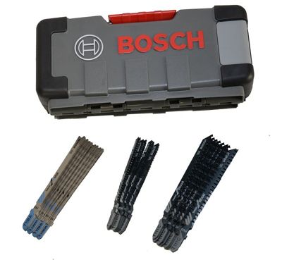 Coffret 30 lames pour scie sauteuse Bosch GST 150 BCE - bois et métal - 2607010903