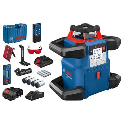 Bosch Professional 18V System Laser rotatif GRL 600 CHV 18V 1 batterie 18V 4Ah + chargeur connecté coffret de transport