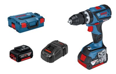 Perceuse visseuse à  percussion sans fil brushless BoschÂ Bleu GSBÂ 18V-60C 18V - 2x4Ah