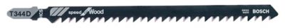 Lame scie sauteuse T droite grossière Bosch Bois tendre T344D, lot de 2