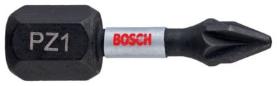 Embout de vissage torsion impact PZ1 25 mm Bosch - 2 pièces