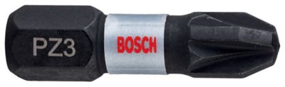 Embout de vissage torsion impact PZ3 25 mm Bosch - 2 pièces