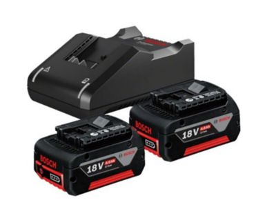 Batterie Bosch 18V - 2x4.0Ah + chargeur GAL 18V-40