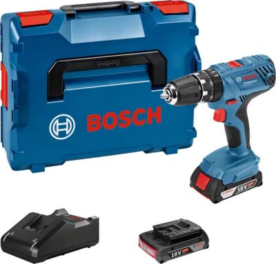 Bosch Professional 18V System perceuse visseuse à percussion sans fil GSB 18V 21 avec 2 batteries de 2 0 Ah chargeur rapide GAL 18V 40 BOXX - vue 2