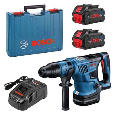 Bosch Professional 18V System perforateur sans fil BITURBO GBH 18V 36 C avec 2 x ProCORE18V 5.5Ah chargeur rapide GAL 1880 CV GCY 42 poignée aux. chiffon tube de graisse coffret - vue 3