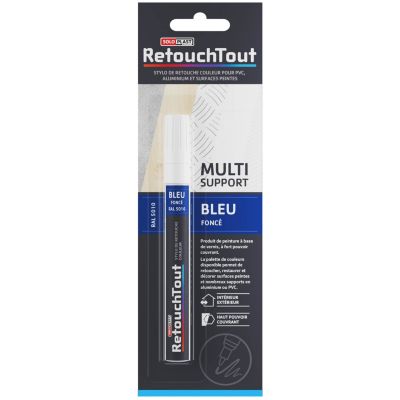 Stylo retouche multisupports coloris bleu foncé RAL5010 10ml Soloplast - Soloplast