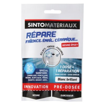 Répare faïee, émail, céramique SintoMatériaux blanc 30g