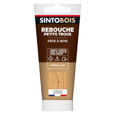 Pâte à bois rebouche petits trous Sintobois chêne clair 80g