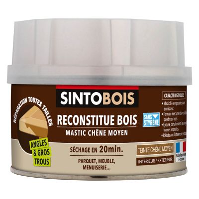 Reconstitue bois mastic Sintobois chêne moyen 170g