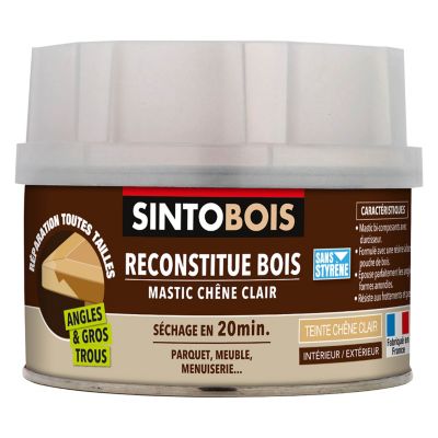 Reconstitue bois mastic Sintobois chêne clair 170g