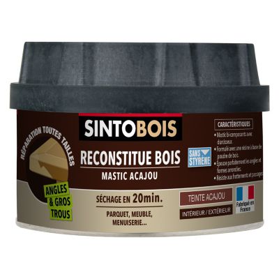 Reconstitue bois mastic Sintobois Acajou 170g