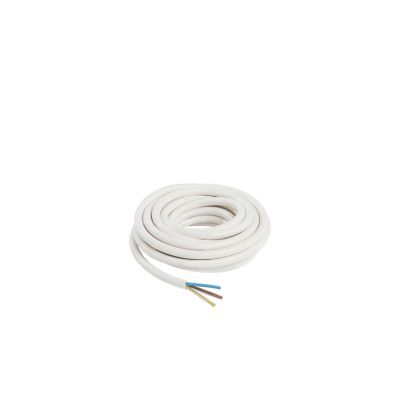 Fil électrique Souple 2 5 Mm2 Castorama Câble 3X2,5 mm² H05VVF blanc couronne 5m | Castorama