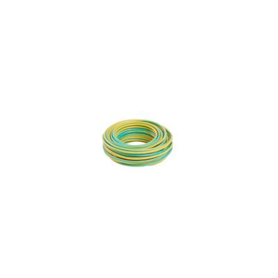 Fil 2,5mm² H07VU vert/jaune couronne 10m
