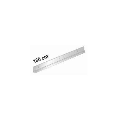 Cimaise en aluminium coloris argent, 1m50.