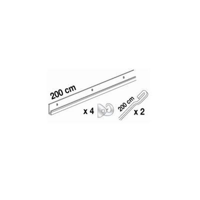Kit cimaise décorative en aluminium blanc 2m.