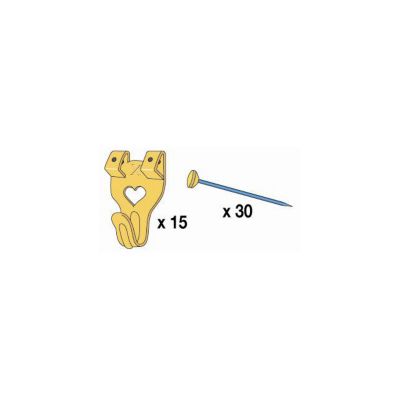 Lot de 15 Crochets X N° 3 + 30 épingles Le Crochet X