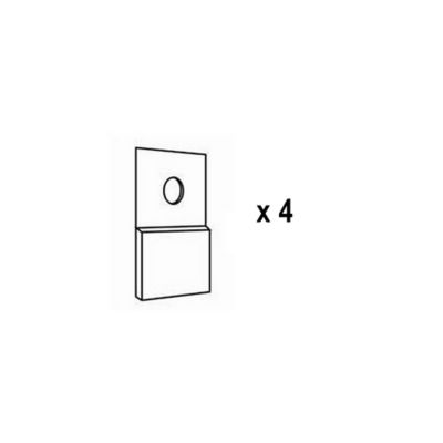 Lot de 4 attaches auto adhésives, blanc