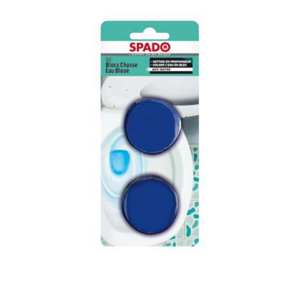 2 blocs bleu chasse d'eau SPADO