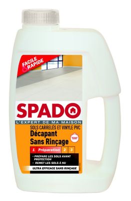 Décapant sans rinçage sols carrelés et vinyle pvc Spado 1L