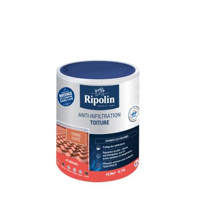 Revêtement anti-infiltration toiture extérieur terre cuite Ripolin 0,75L