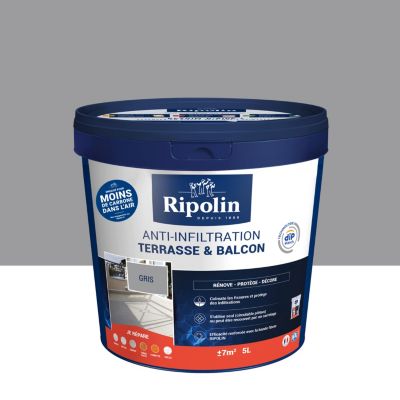 Anti-infiltration terrasse & balcon Ripolin gris 5L