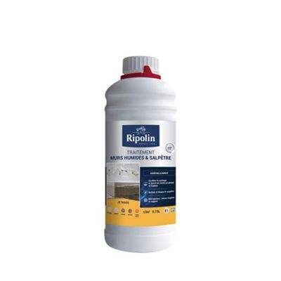 Traitement murs humides et salpêtre intérieur extérieur incolore Ripolin 0,75L