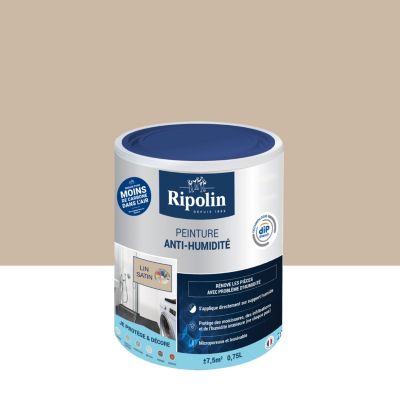 Peinture anti-humidité intérieur satin lin Ripolin 0,75L