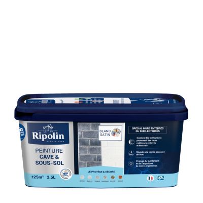Peinture cave & sous-sol intérieur satin Ripolin 2,5L