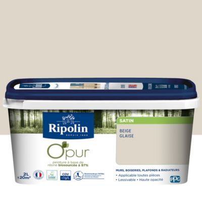 Peinture intérieure Ripolin O'Pur beige glaise satin 2L