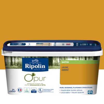Peinture intérieure Ripolin O'Pur jaune ambre satin 2L