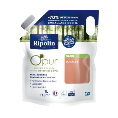 Peinture intérieure Ripolin O'Pur ocre nubie satin 1L