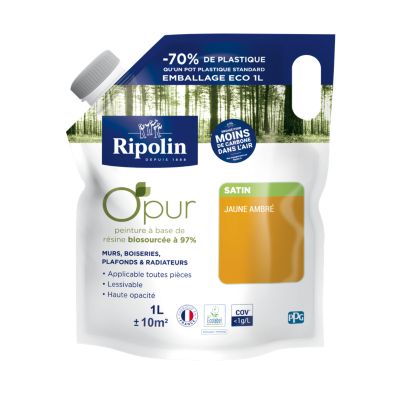 Peinture intérieure Ripolin O'Pur jaune ambre satin 1L