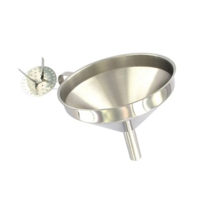 Fackelmann Entonnoir de cuisine inox avec grille pour impuretés 14 cm