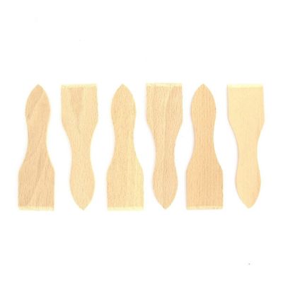 Fackelmann Lot de 6 spatules à raclette en bois 13 cm Wood Edition