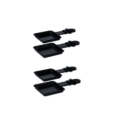 Set de 2 poêlons à raclette 18,5/18,5 cm en PTFE avec 2 ustensiles Rotel Swiss Tradition