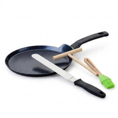Fackelmann Set chandeleur crêpière 26 cm et 3 ustensiles Brandao Noir - vue 2