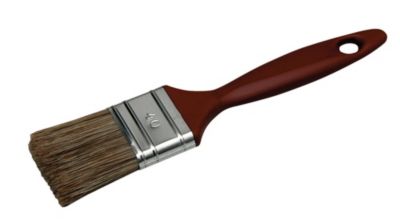 Brosse plate ROULOR Spécial lasure Mélange soies et fibres synthétiques Manche polypropylène