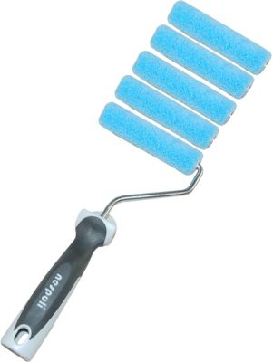 Lot mini rouleau + 4 manchons Nespoli Teflon surface lisse Ø15 110 mm