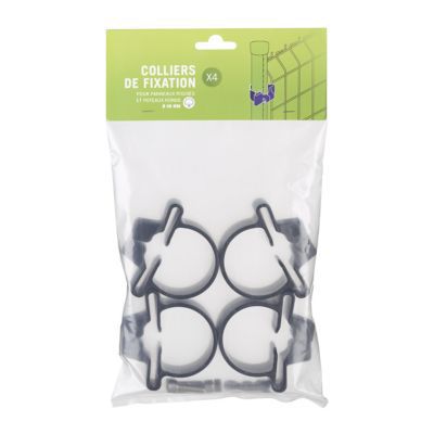 Collier de fixation ?48 mm noir x4