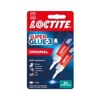 Colle Superglue-3 Universel Loctite 3g, lot de 2 tubes