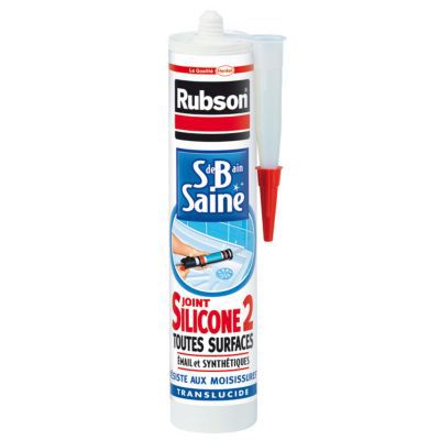 Mastic Rubson Sanitaire Salle de bains Saine Mastic translucide cartouche 280ml