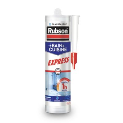 Mastic Rubson Bain&Cuisine Séchage Rapide transparent cartouche 280ml - Rubson