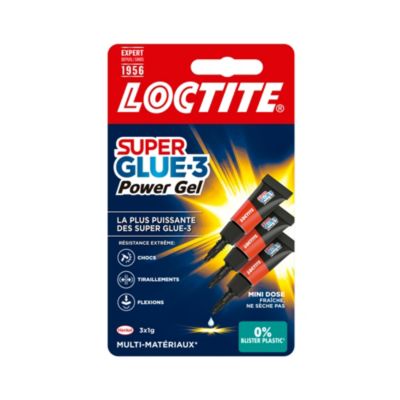 Colle Super Glue 3 Power Flex Loctite Les 3 Tubes De 1g - vue 2